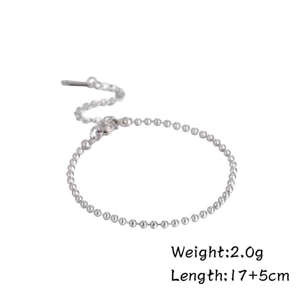 Simple Stainl Steel Bracelet for Men Women Fashion Bead Trend Bracelet Hand Jewelry for Couple GiftXJ250225