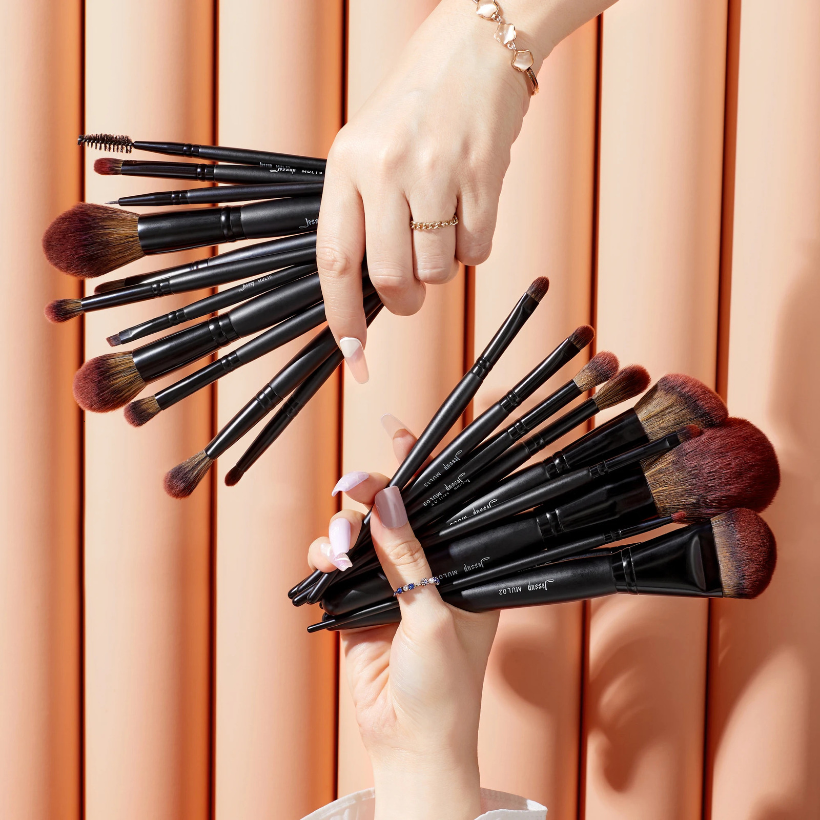 Jessup Makeup Brushes Set 3-21pcs Premium Synthetic Big Powder Foundation Concealer Eyeshadow Eyeliner Spoolie Wooden T271 250305