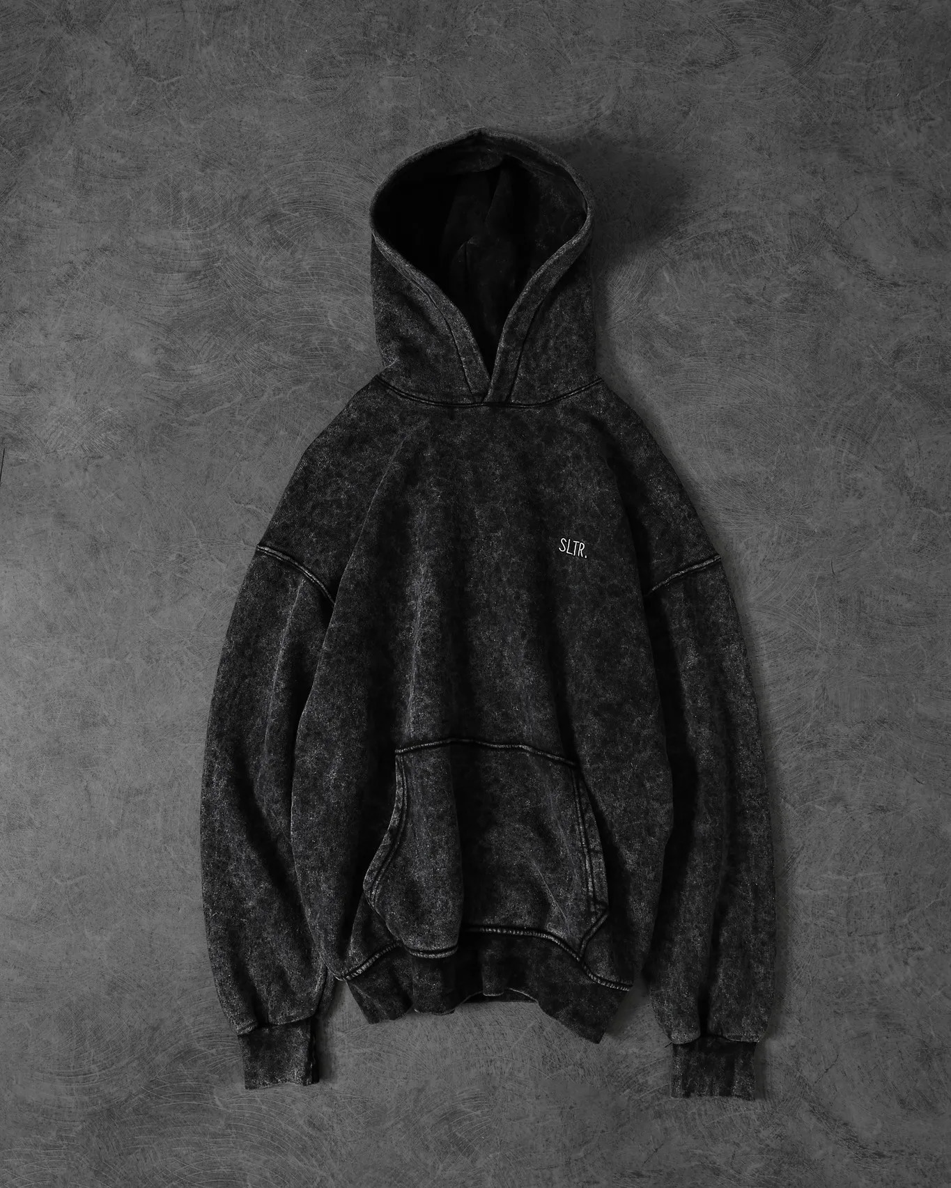 Fashion trend SLATRA washed oversized sweatshirt street Harajuku loose mens and womens pullover 250224