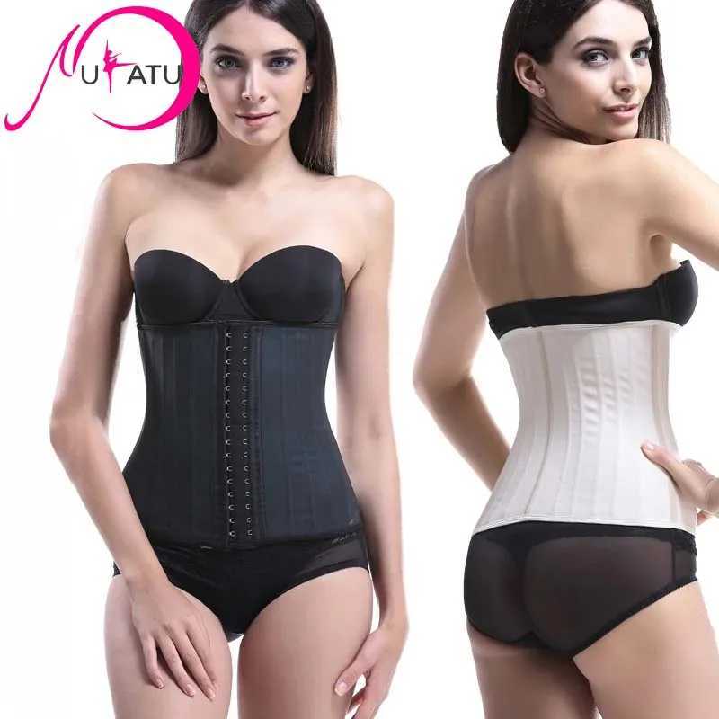New Arrival MUKATU latex waist trainer tight corset ultra-thin abdominal belt shapeshifter styling belt 25 steel bone waist hair clip Amincissante Z25