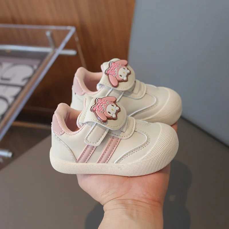 Kid Sneaker Spring Autumn Anti-slip Cartoon Toddler Kuromi Casual Prewalking Shoes Baby Fashion Shoes PU Leather Size 16-26 X250224