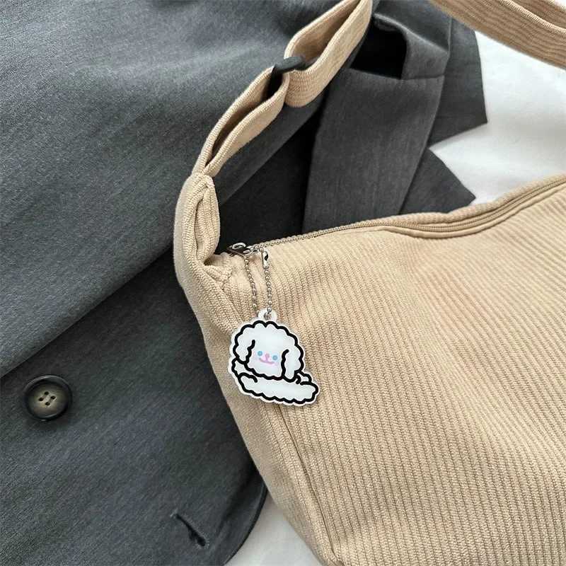 Fashion Women Canvas Shoulder Bags Korean Fashion Female Messenger Crossbody Bag for Girl Students Corduroy Solid Cloth Handbags Z250224