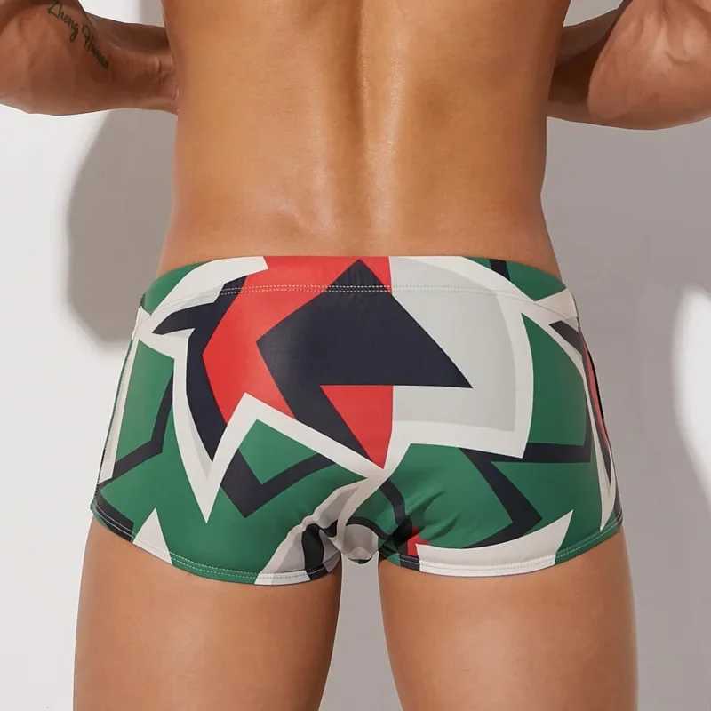 Seabean Mens Swimming Trunks Young Men Big Boy Swimsuit Swim Shorts Contrast Color Man Beach Board Surf Bathing Suit Sport WearXJ250224