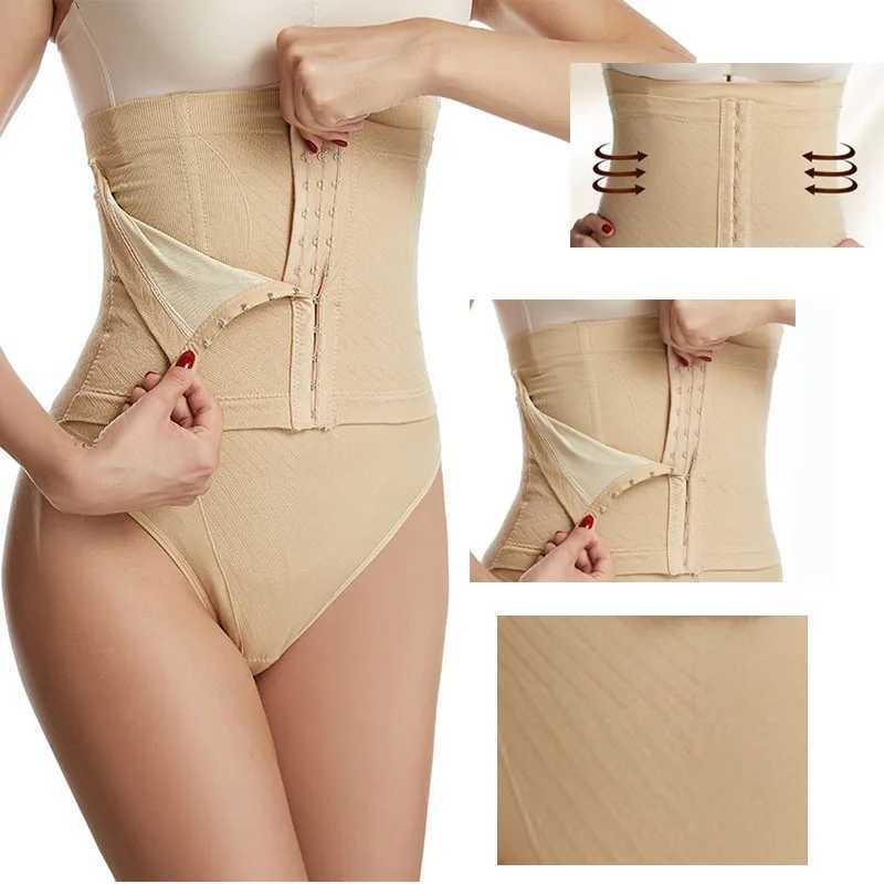 GUUDIA Thong Shapewear for Womens Abdominal Control Waist Shaping Underwear Girdle Underwear Seamless Body Shaping 3-Row Hooks M250225