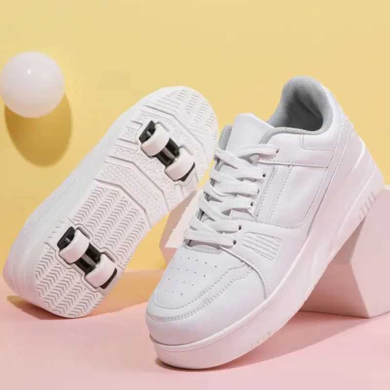 Fashion Roller Skate Shoes Kids Children Casual Sports Toy Gift Games Boys 4 Wheels Sneakers Girls Boots Ultra Light Rollerskate W250225
