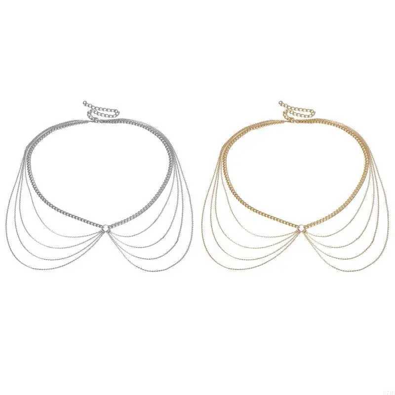 37JB Body Chain Waist Chains with Long Tassel Decor Party Night Club Body Shinning Jewelry Accories for Women and GirlsXJ250224