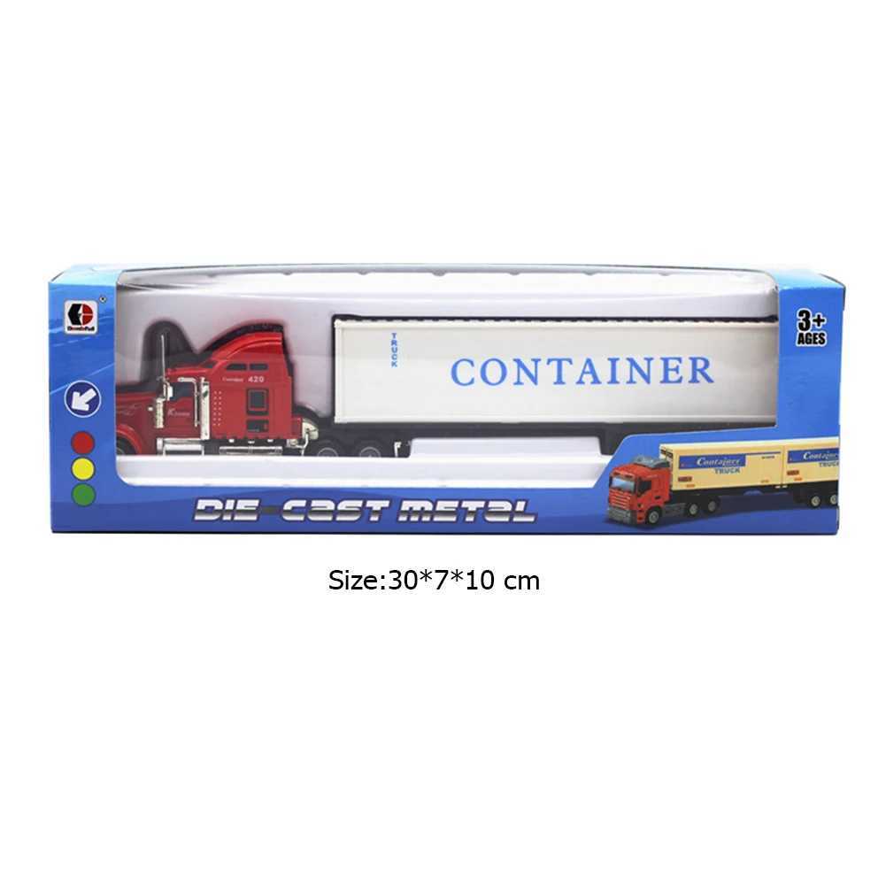 Free shipping 1 50 Large Diecast Alloy Car Toys Silation Oil Truck Tank Container Pull Back Transport Vehicle Model Toy For Kids