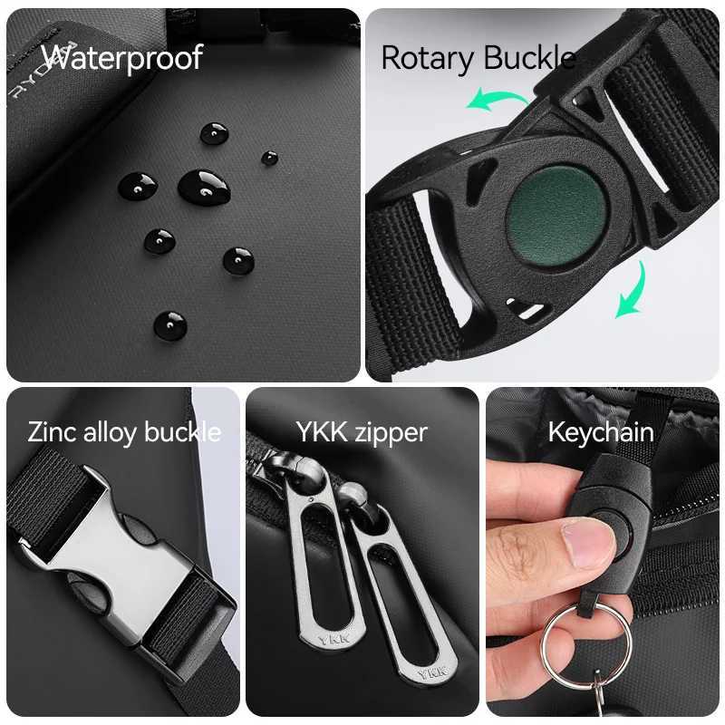 MarkRyden Harvey Leather waterproof multifunctional messenger bag canvas messenger bag mens cross bag business laptop Z250225