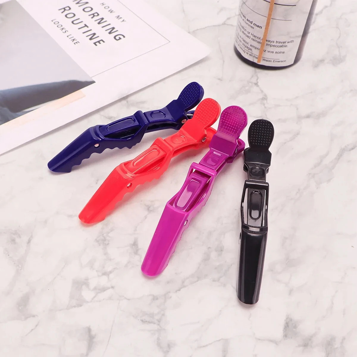6PCS Alligator Hair Clip Hairdressing Clamps Plastic Claw Professional Barber For Salon Styling Hairpins Accessories 250218