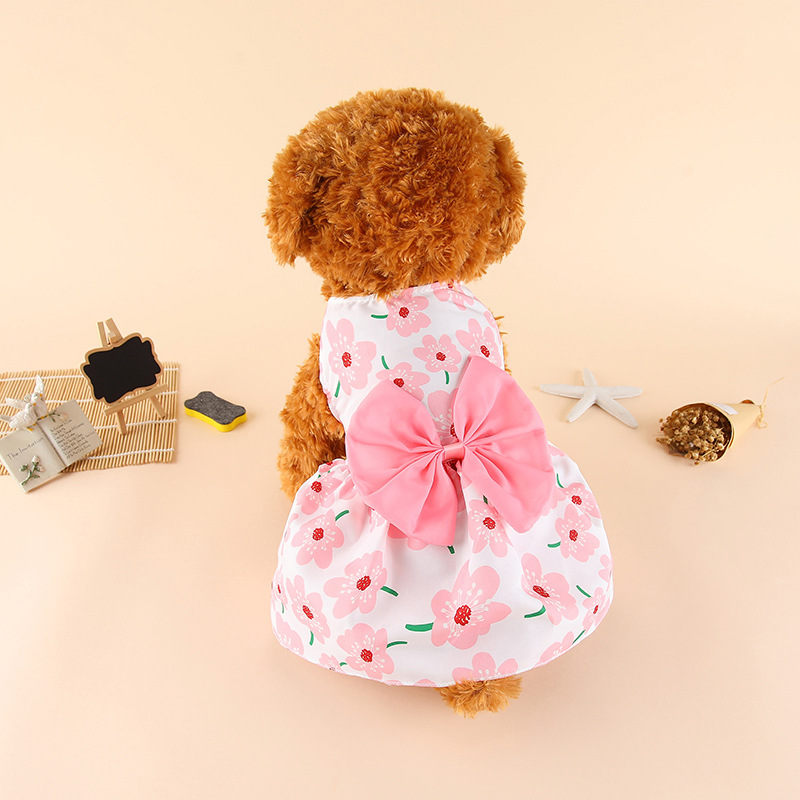 Pet Clothing Sweater funny clothes Spring and summer new dress bow cute dress dog sweater pet wear clothes for small dog
