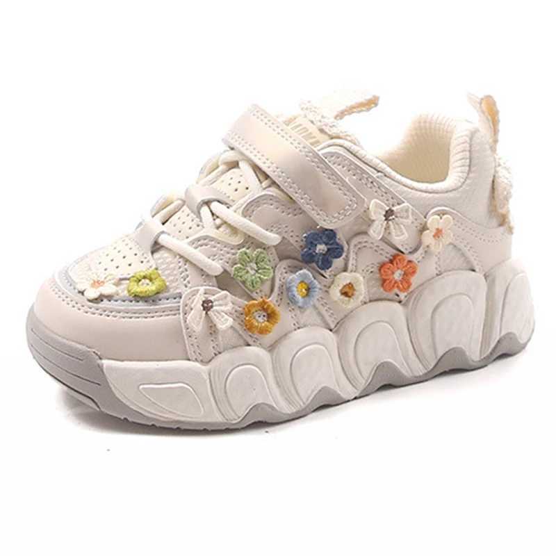 Childrens sports shoes 2024 autumn new comfortable girls running shoes fashionable breathable student casual sports shoes X250224