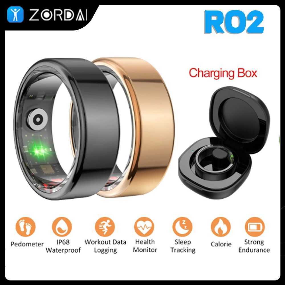 Zordai R02/R06 smart ring military grade titanium steel shell used for Xiaomi health monitoring IP68 3ATM waterproof multi sport mode W250225