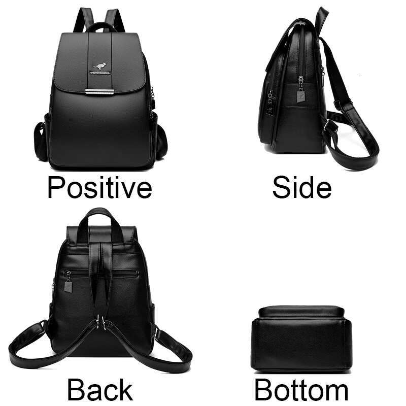 Fashion New Style4 Women's Leather Backpacks Female School Backpack Women Shoulder Bags For Teenage Girls Travel Back