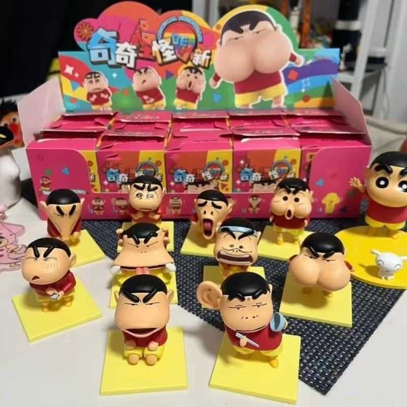 Chinese version of Crayon Shin chan strange and quirky newbies trendy dolls ornaments blind box toys Free shipping