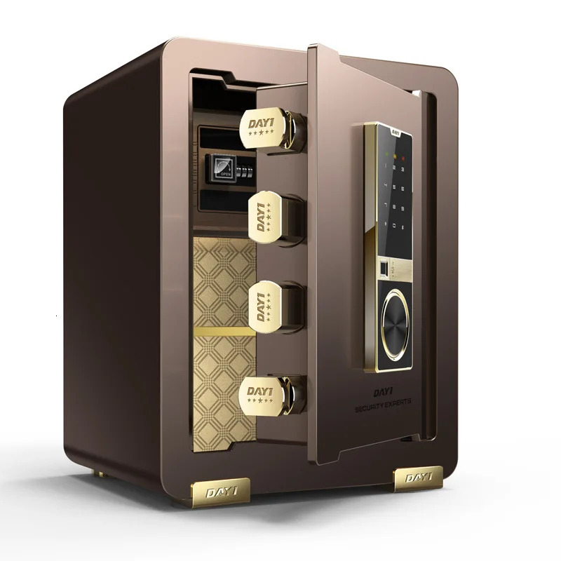 Electronic Safe Deposit Box Digital Password Fingerprint Safe Box Unlock For Store Money Jewelry Documents