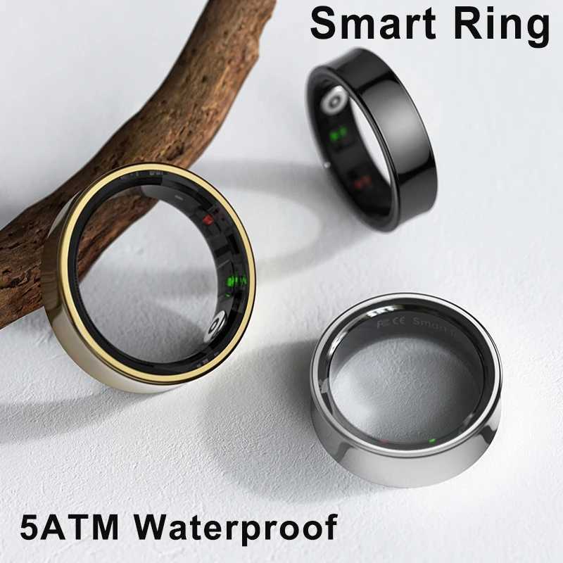2025 R09 Smart Ring Men Women Charging Case Skin Temperature Health Sleep Monitor 5ATM Waterproof Camera Control Rings Finger W250225