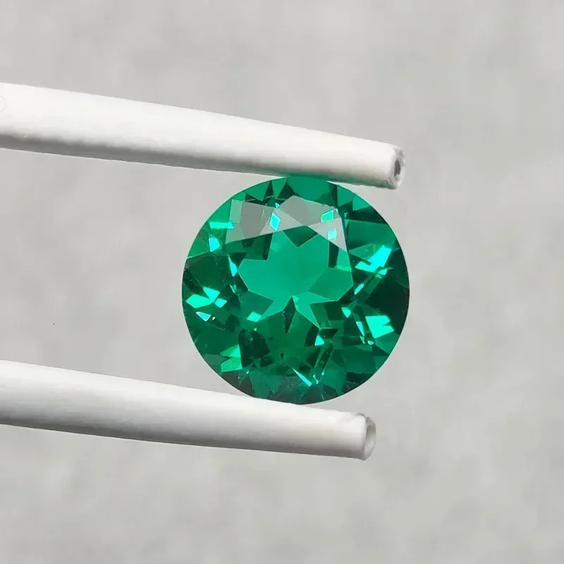 Lab Grown Columbia Emerald Round Cut Hydrothermal Gemstone VVS1 for Jewelry Rings Earrings Making Selectable AGL Certificate 250222