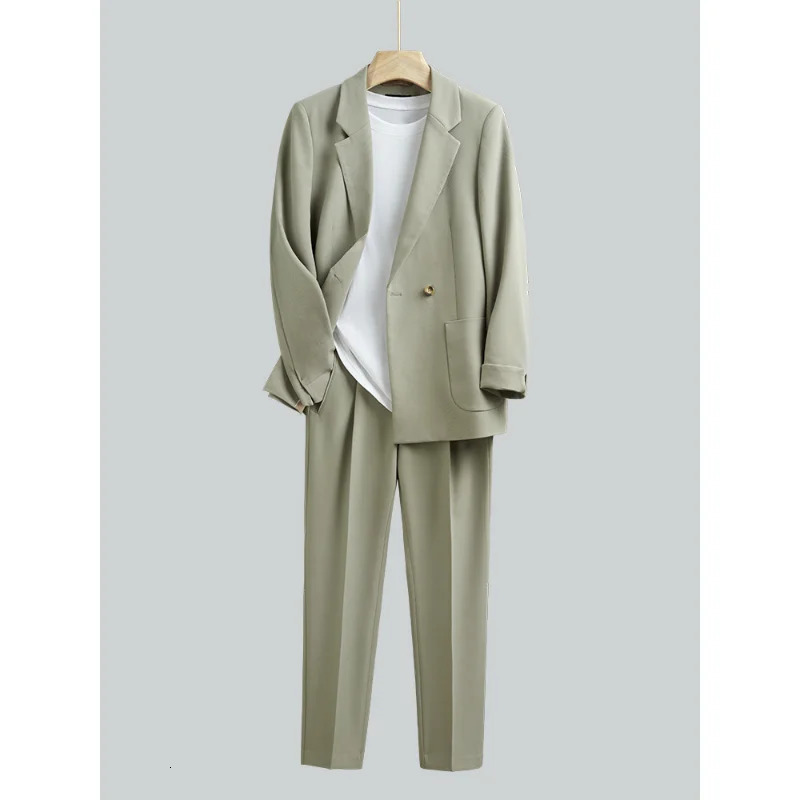 Casual Set Mens Loose Set Korean Edition Handsome Spring and Autumn Mini Set Mens Slim Fit Set 250222