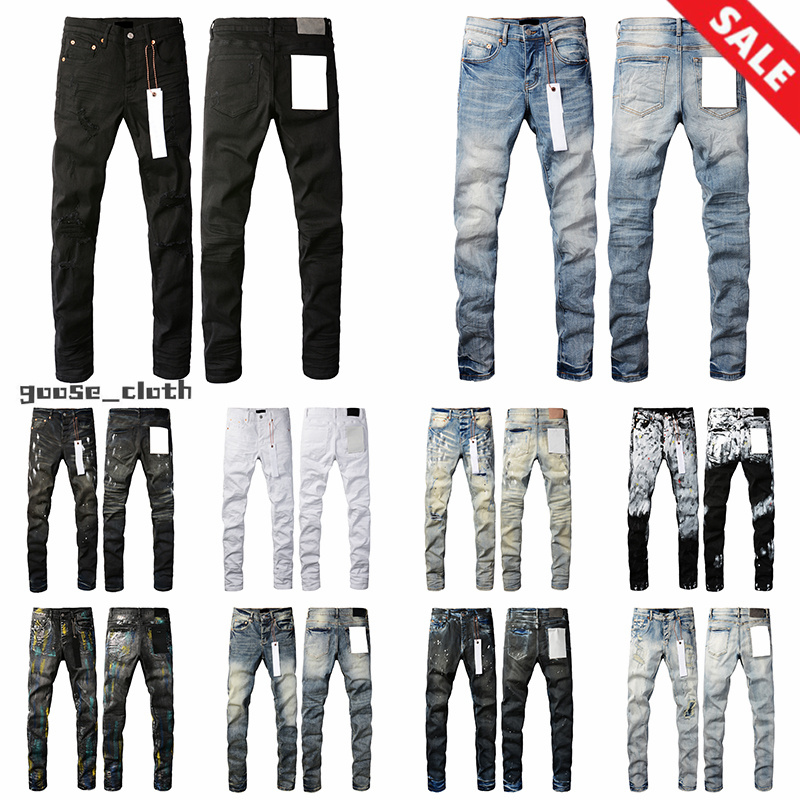 Jeans Mens Womens High-quality Jeans Fashion design Distressed Ripped Bikers Womens Denim cargo For Men Black Pants