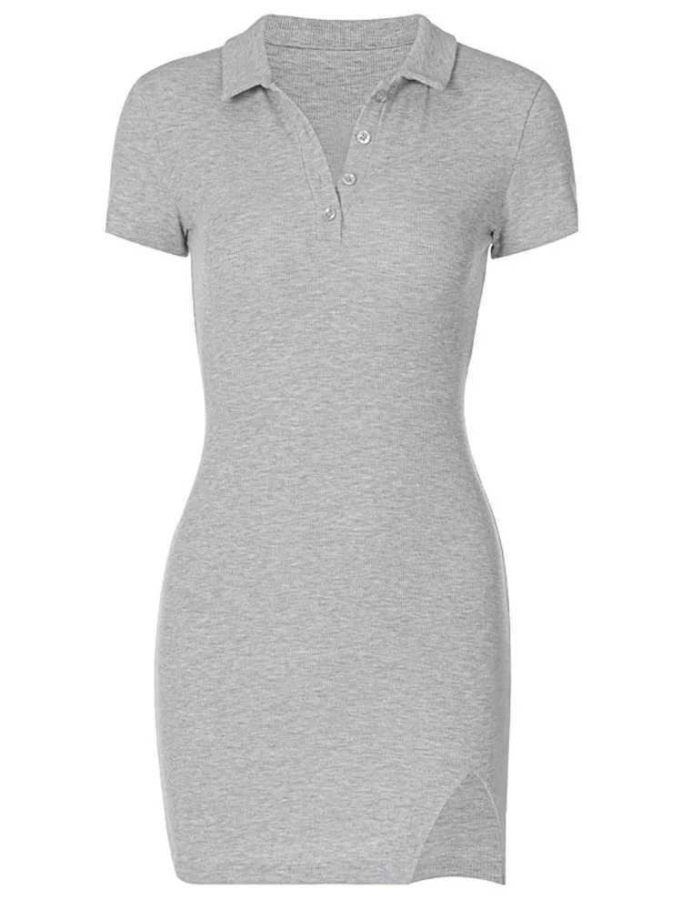 Short All Slit Sexy Mini Dress Summer Women Fashion Streetwear Outfits Cute Solid Party ClothingXJ250224