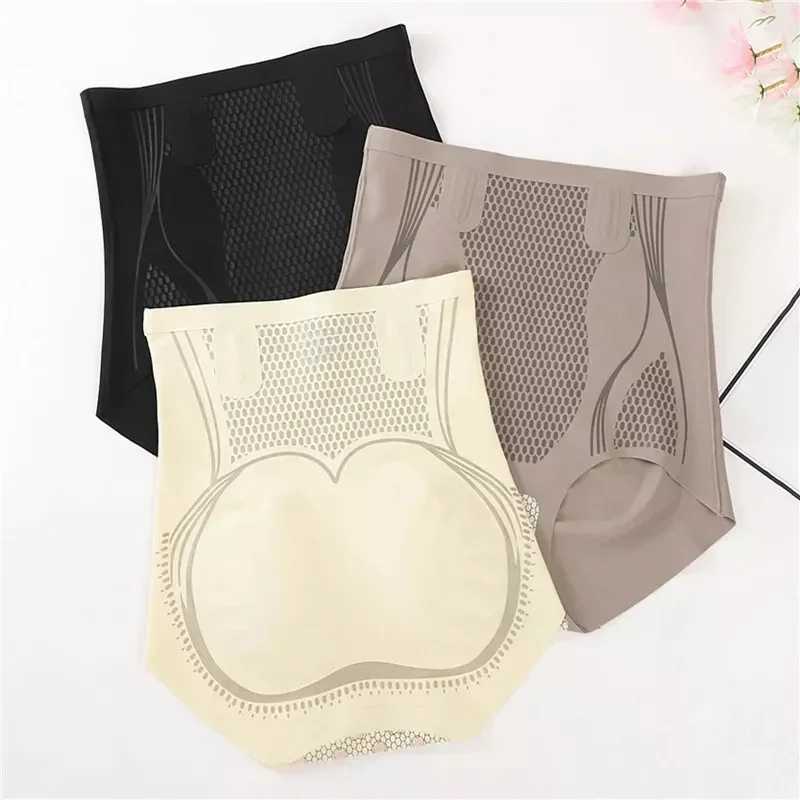 New Arrival 1 X Ice Silk Shapewear Panty High Waisted Tummy Tucking Hip Lifting Fiber Repair Shaping Panty Postpartum Girdle Body Panty Z250225