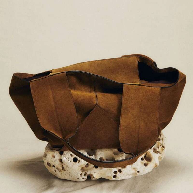 Tote Bucket Underarm Bags For Women Designer Handbags And Purses 2023 New In Fashion Simple Soft Faux Suede Shoulder