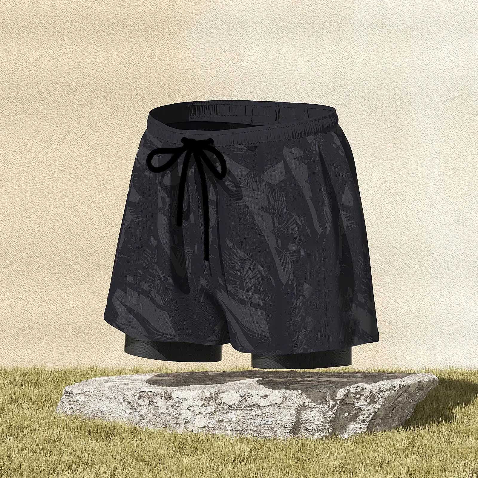 (XL-4XL)Swimming Trunks Men Hot Springs Sport Shorts Quick Dry Anti Embarrassment Beach Short Pants Loose SwimsuitXJ250224