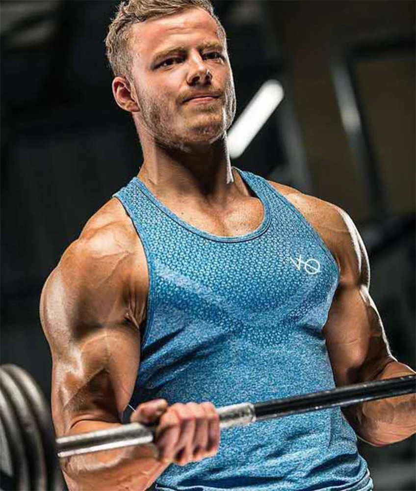 Fitness Mens Running Vest Sports Fitness Training Top Bodybuilding Breathable Stretch T-shirt 250224