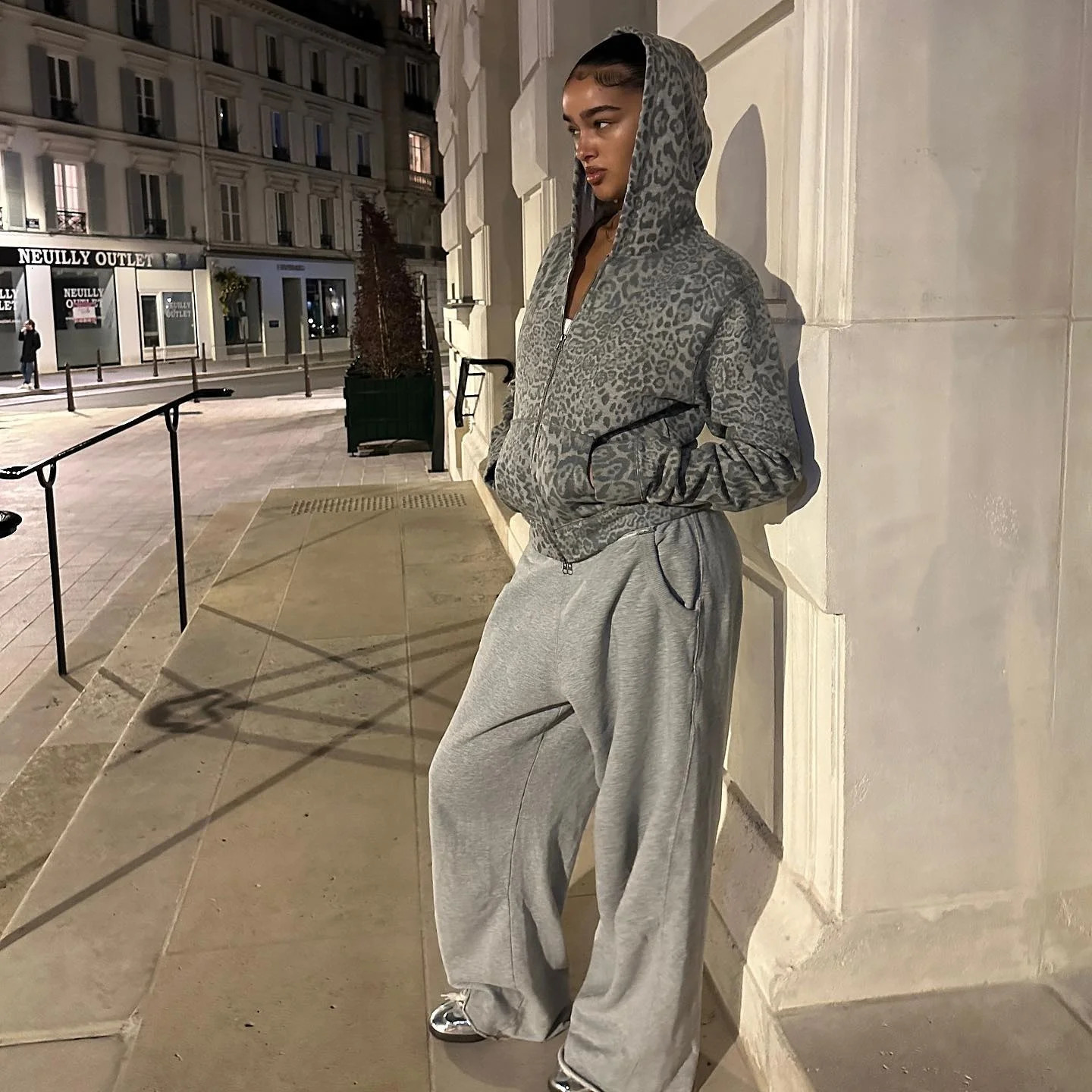 High Street Y2K Pullover Hoodie Women Gothic 90s Leopard Hoodie Set Streetwear Sweatshirt Vintage Clothing Punk Loose Hip Hop 250225