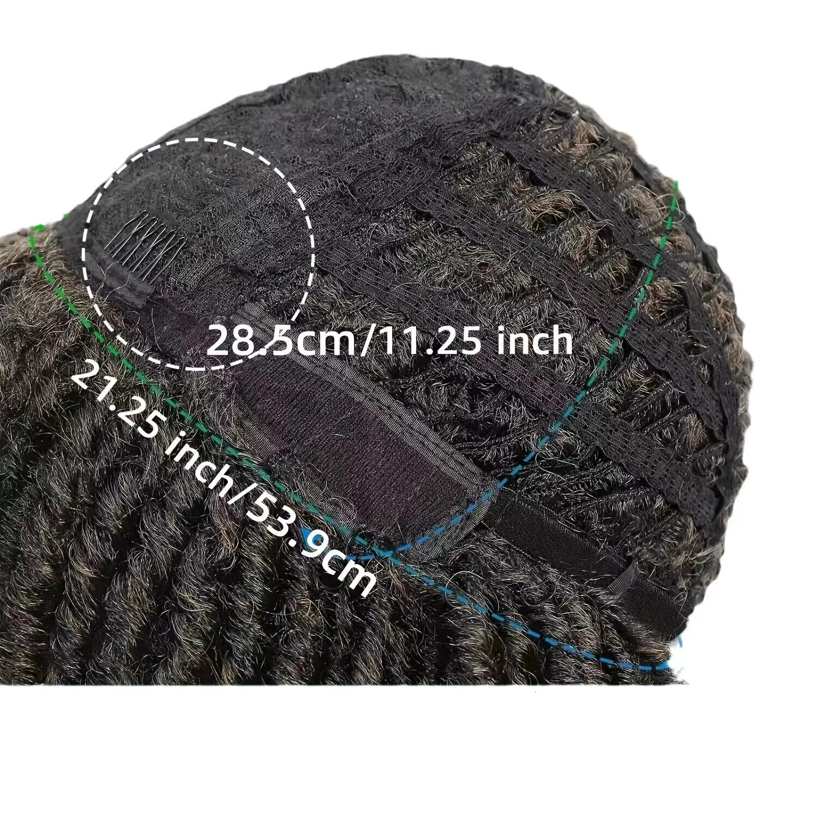 Synthetic wig gradient brown fluffy slant bangs short Wig for men 250224