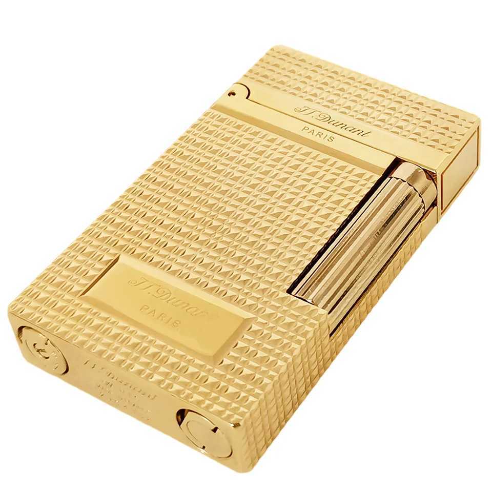 Dunant Lighters Brass Recharge Butane Gas Smoker Cigarette Accessories Tobacco Cigar Tool Man Gift Collection Diamond Not Dupont Y250222