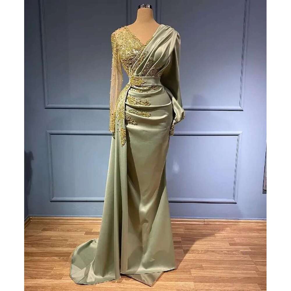 Arabic Ace Ebi The Mermaid Deep Neckline Ball In V Evening Formal Party Be Reception prom Dresses