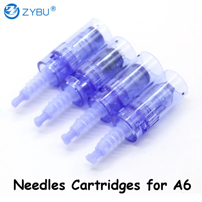 50 pcs Dr pen A6 needle cartridge microneedle Round Nano tip replacement dermapen a6 cartridge needles Meso Skin Care Beauty Machine 1 3 5 7 PMU 9 12 