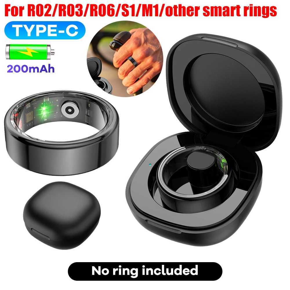 Portable charging case 200mah charging case with charging cable and intelligent ring charging component suitable for R02/R03/R06 intelligent rings W25