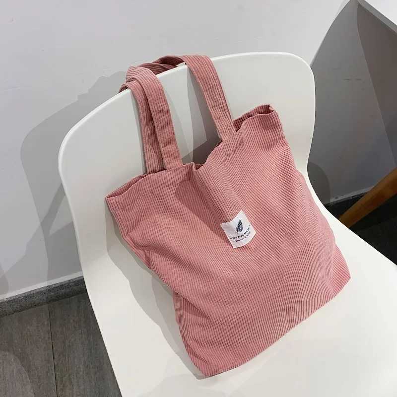 Corduroy Bag Handbags for Women Shoulder Bags Female Soft Environmental Storage Reusable Girls Small and Large Shopper Totes Bag Z250224