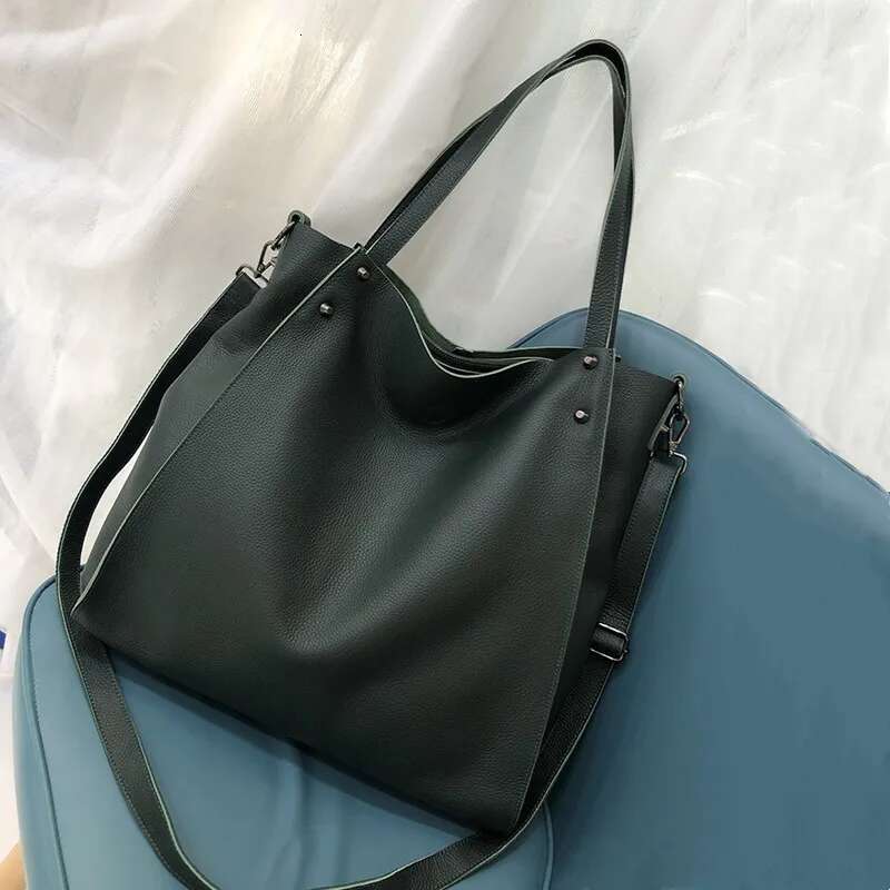 Large Capacity Tote Female Handbags Women Shoulder Soft Genuine Leather Ladies Crossbody Bag Casual High Quality Big Bags