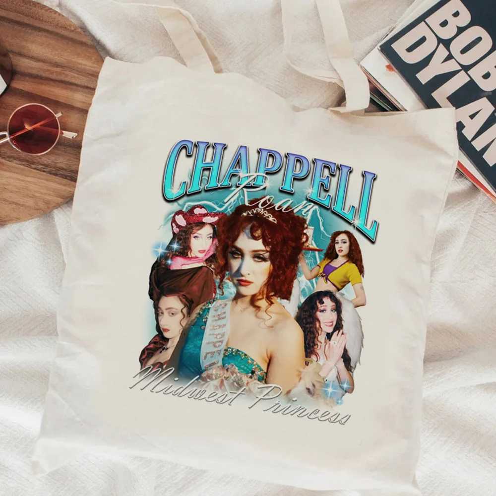 Chappell Roan shopping bag handmade bag Bolsa Shopper Bolso ecological bag fabric mesh bag Z250224