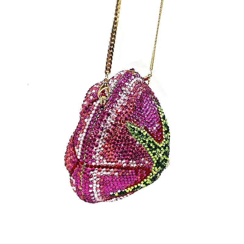 Classical Women Evening Party Purses Bridal Wedding Bag Vintage Rose Full Crystal Clutches Bags