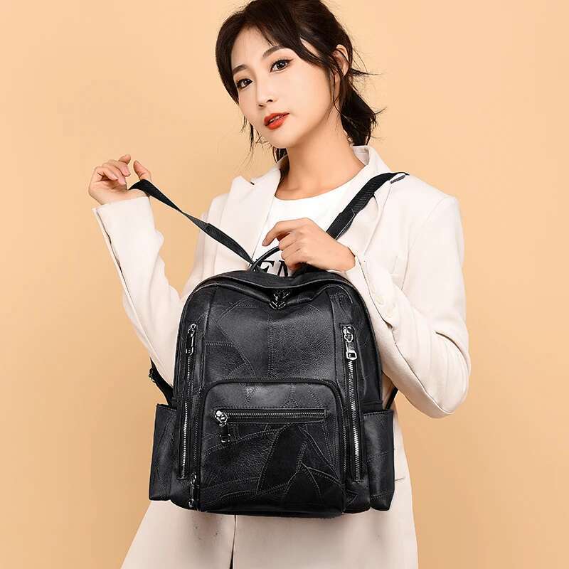 New Style3 New Brand Designer Women High Quality Leather Backpacks School Bags For Girls Travel Backpack