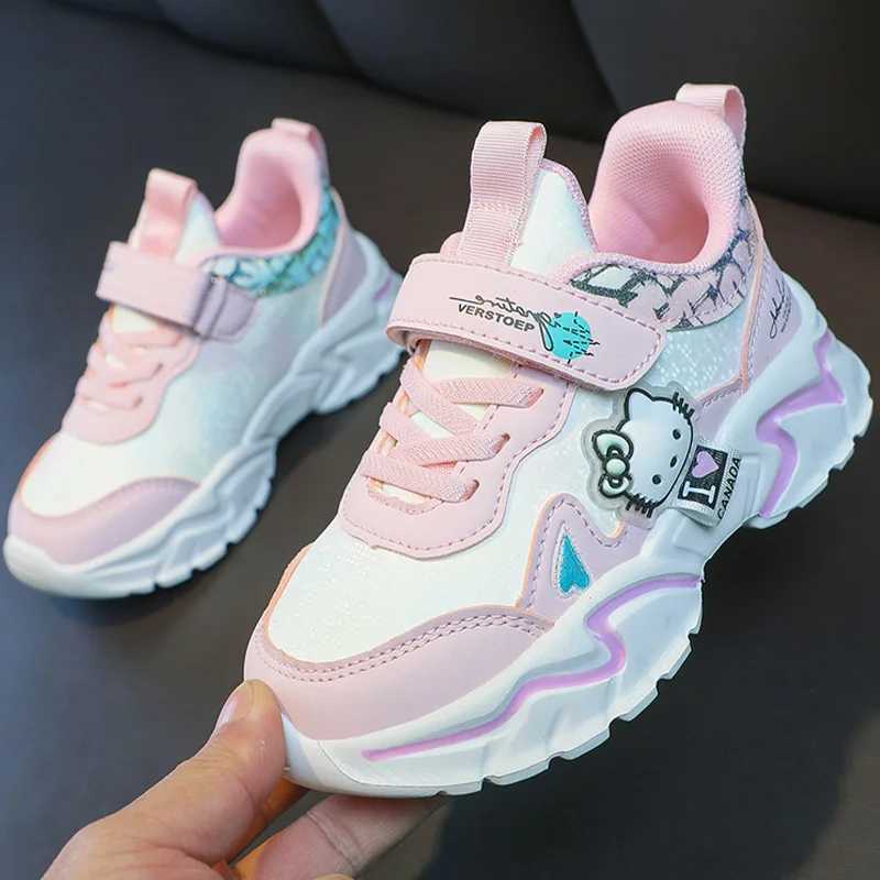 Childrens Sneakers for Girl Spring Non-slip Running Shoes Fashionable Soft Sole Comfortable Outdoor Sports Tennis Shoes for Kids W250225