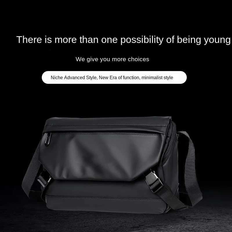 QINNXER Crossbody Mens Waterproof Cloth Shoulder Bag Outdoor Sports Messenger Fashion Work Clothes Motorcycle Backpack Z250225