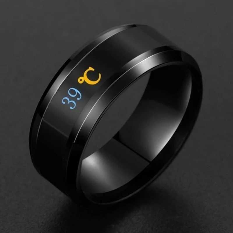 2024 New Temperature Ring Fashion Smart Stainless Steel Classic Wedding Couple Modern For Women Men Waterproof Rings Jewelry W250225