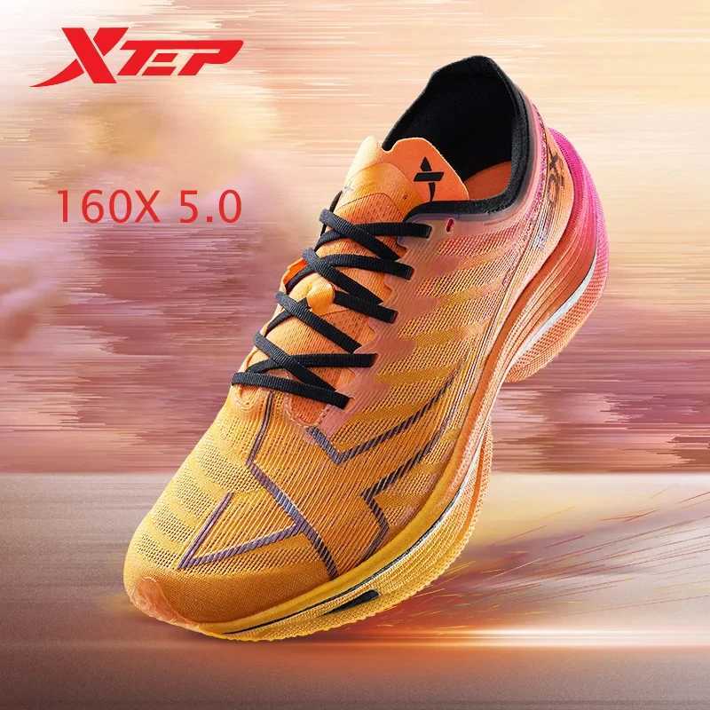 Xtep 160X 5.0 Running Shoes Professional Marathon PB Carbon Plate Sport Shoe Cushioning Shock Absorption Sneakers 977119110004C250224