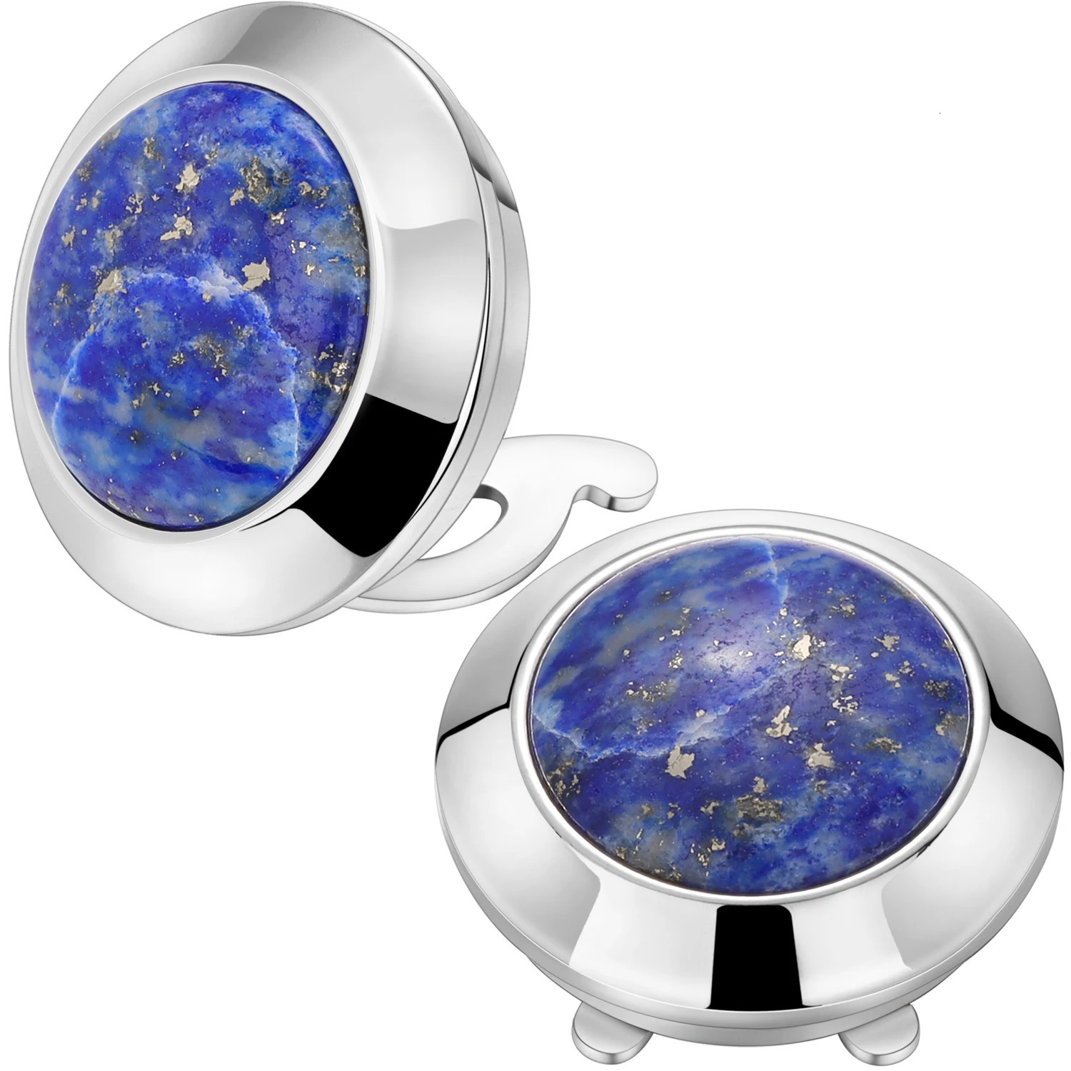 Natural Stone-Lapis Lazuli Button Covers for MenGift Box PackedMen Wedding Jewelry or Accessories high-quality clothing button 250220