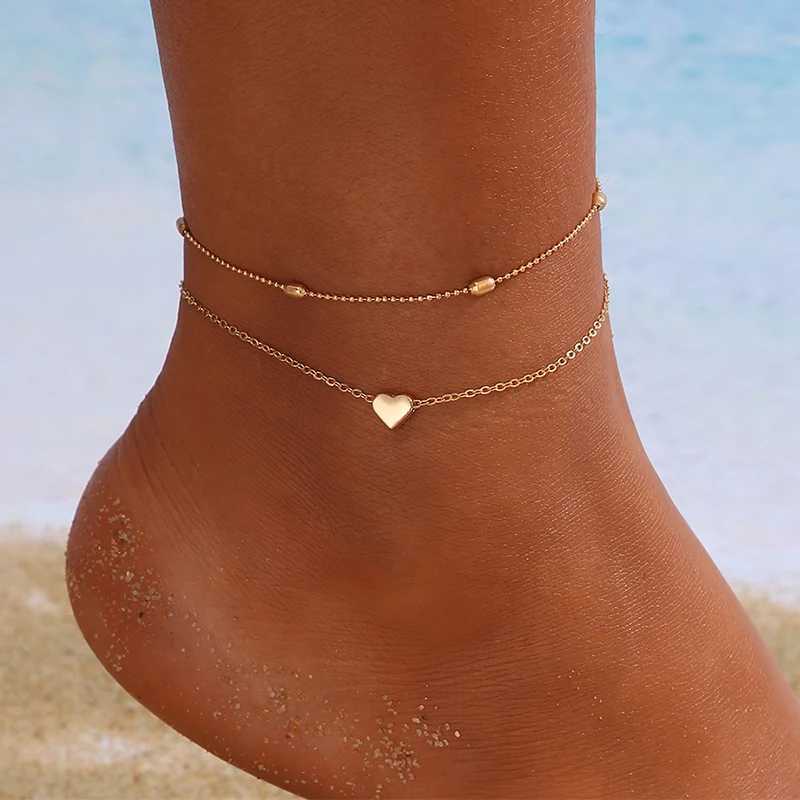 2022 Bohemian Womens Foot Bracelet Summer Beach Foot Chain Bohemian Bead Butterfly Bracelet Charm Foot Bracelet Set Foot Bracelet Jewelry AccessoriesX