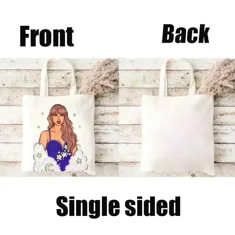 Bubu Dudu Anime Women Shoulder Bags No Zipper Canvas Tote Bag Large Capacity Shopping Shopper Handbag Lightweigh Girl Handbags Z250224