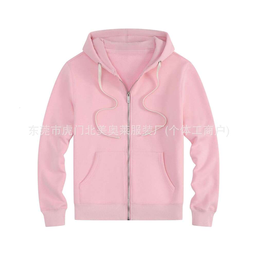 Winter New Men's Hoodie Cardigan With Thick Veet And Pure Cotton Casual Solid Color Hood
