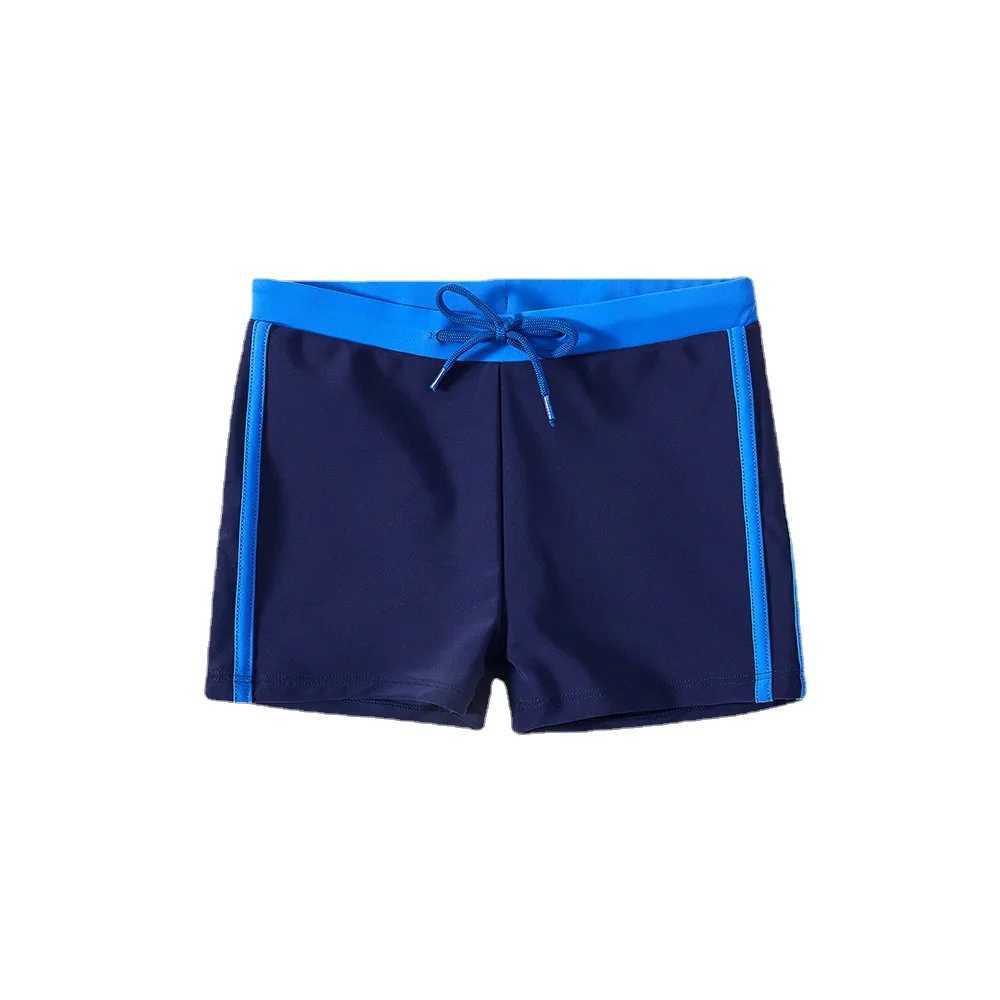 New 2024 Boys Trunks 4-12 Years Swimming Trunks For Boys Blue Childrens Swimwear Kids Trunks Bathing SuitXJ250224