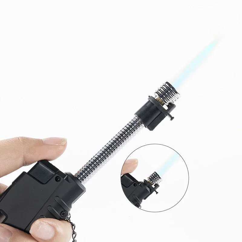 Windproof Jet Flame Cigarette Lighter Outdoor Survival Scalable Lighter Visual Window Refillable Butane Gas Lighter Encendedores Y250222