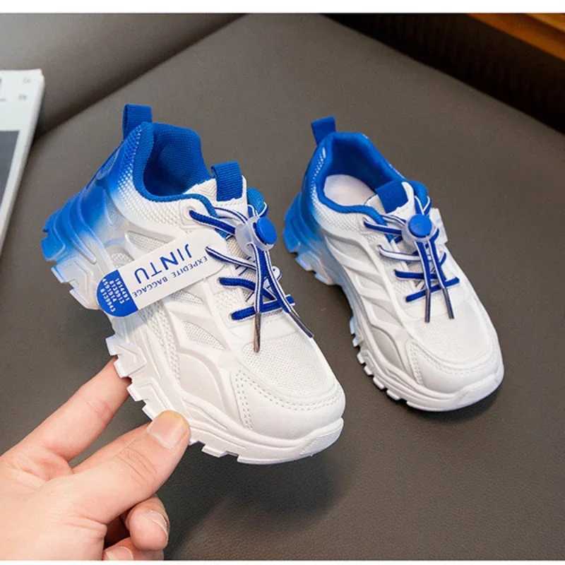 Girls Running Mesh Breathable Shoes Kids Soft Sole Non Slip Sports Shoes Boys Girls Lace Up Adjustable Button Comfort Sneakers W250225